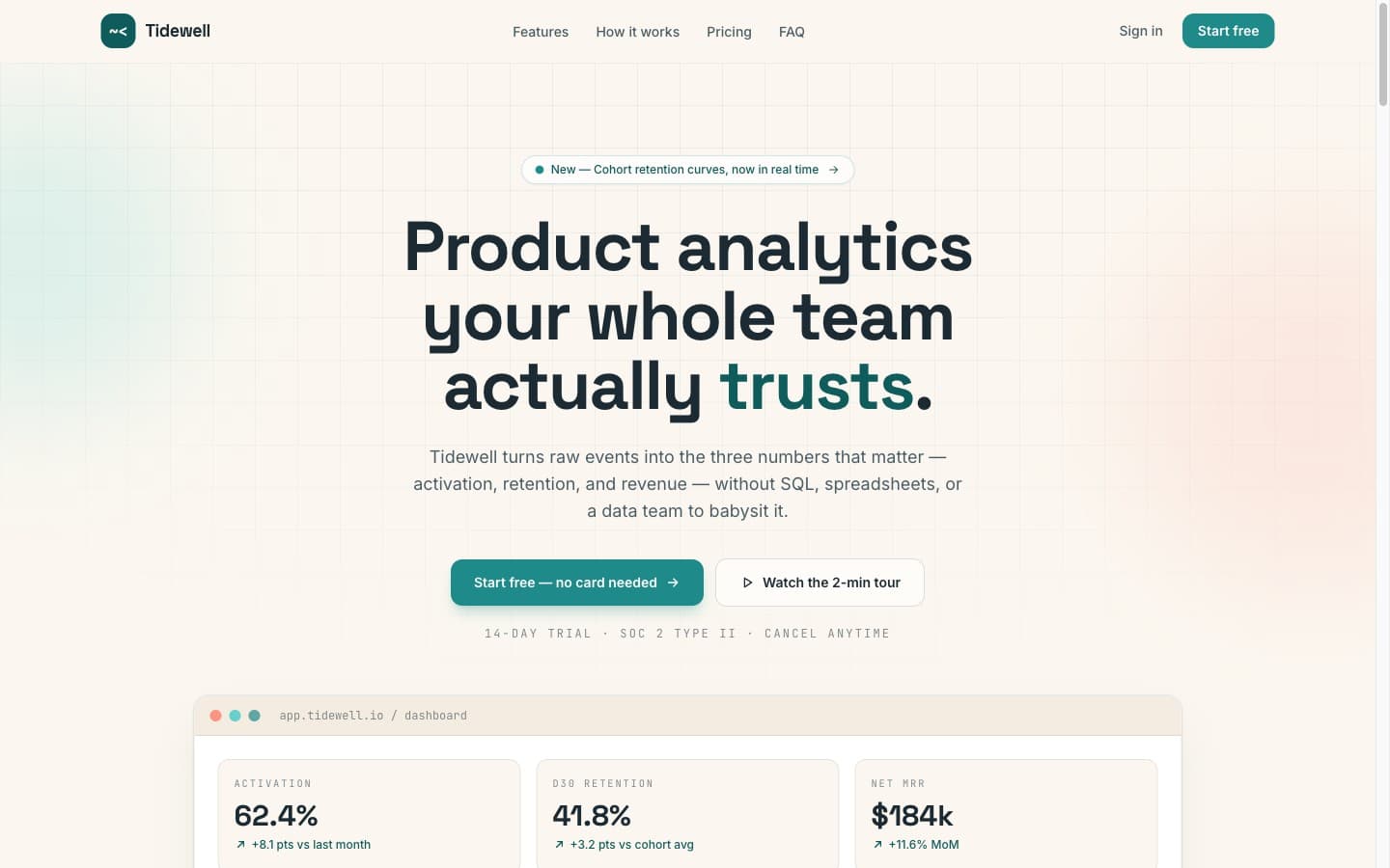SaaS landing demo
